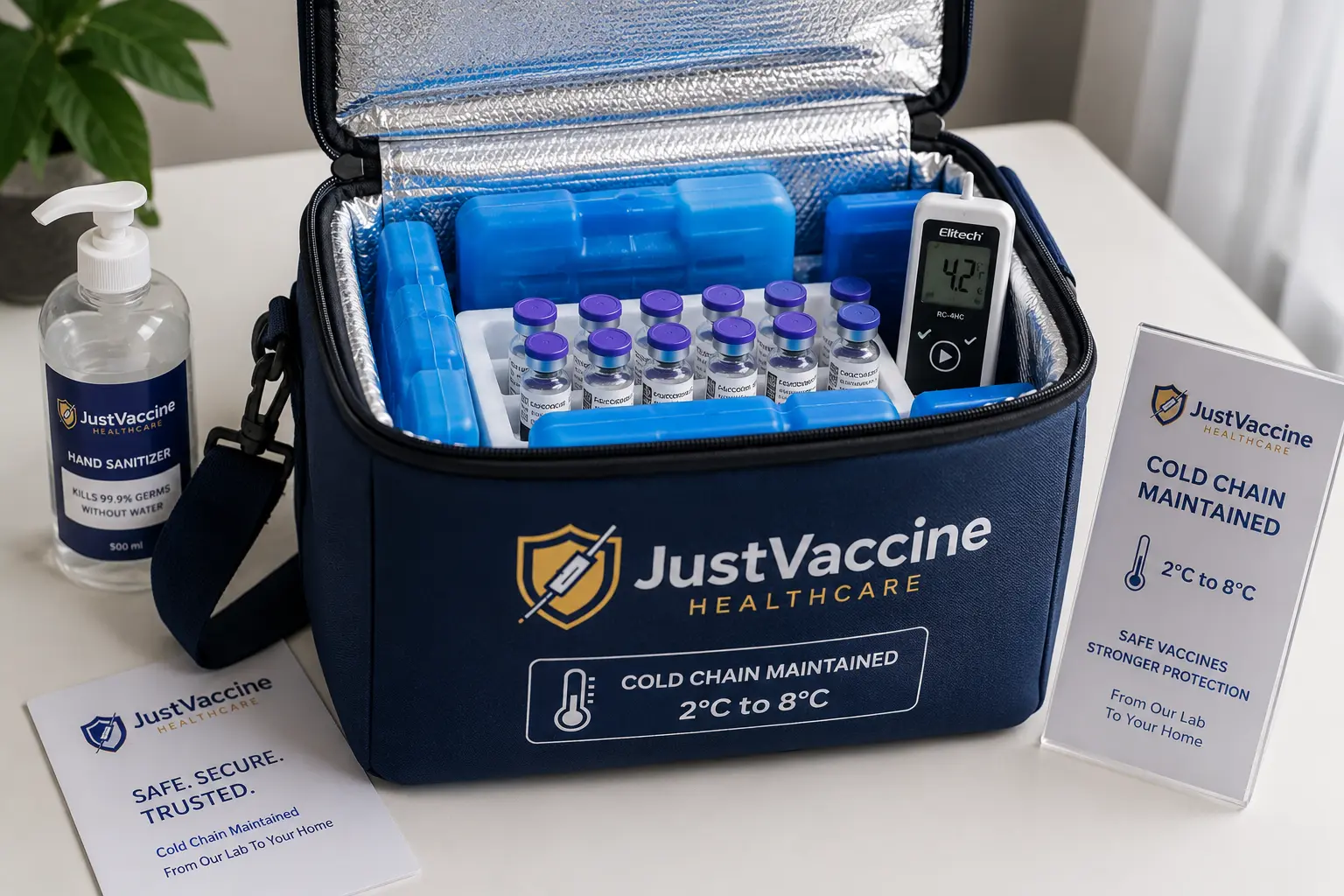 vaccine cold chain carrier used for home vaccination in Pragathi Nagar