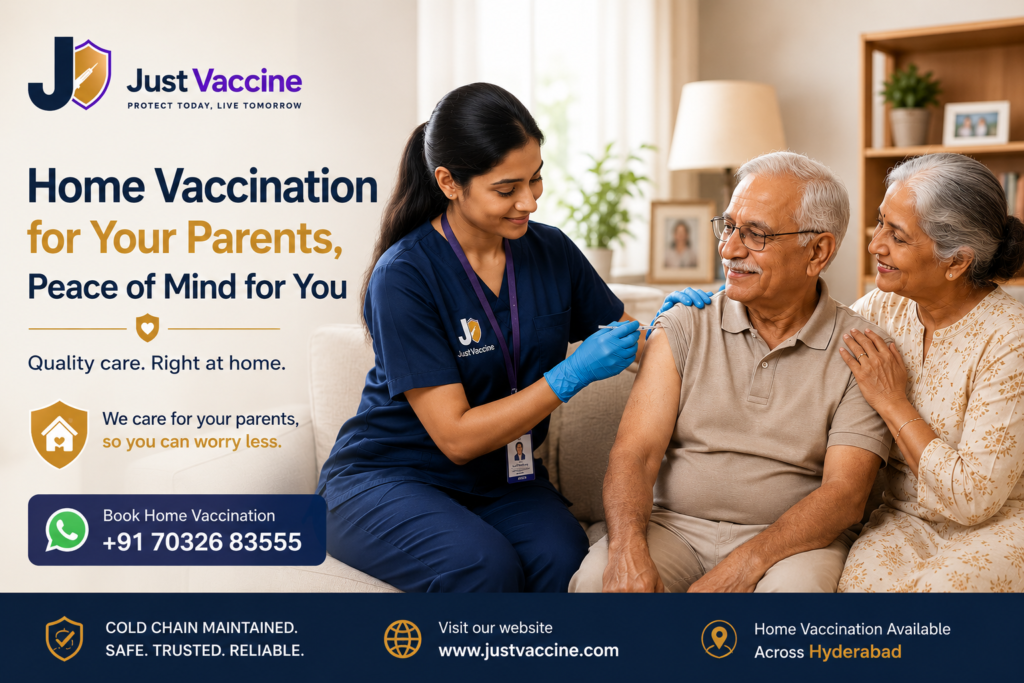 Home vaccination for elderly parents in Hyderabad