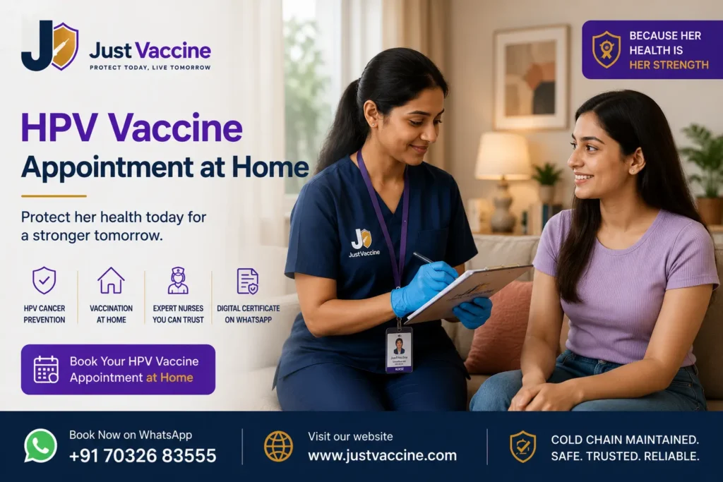 HPV vaccine appointment at home in Hyderabad