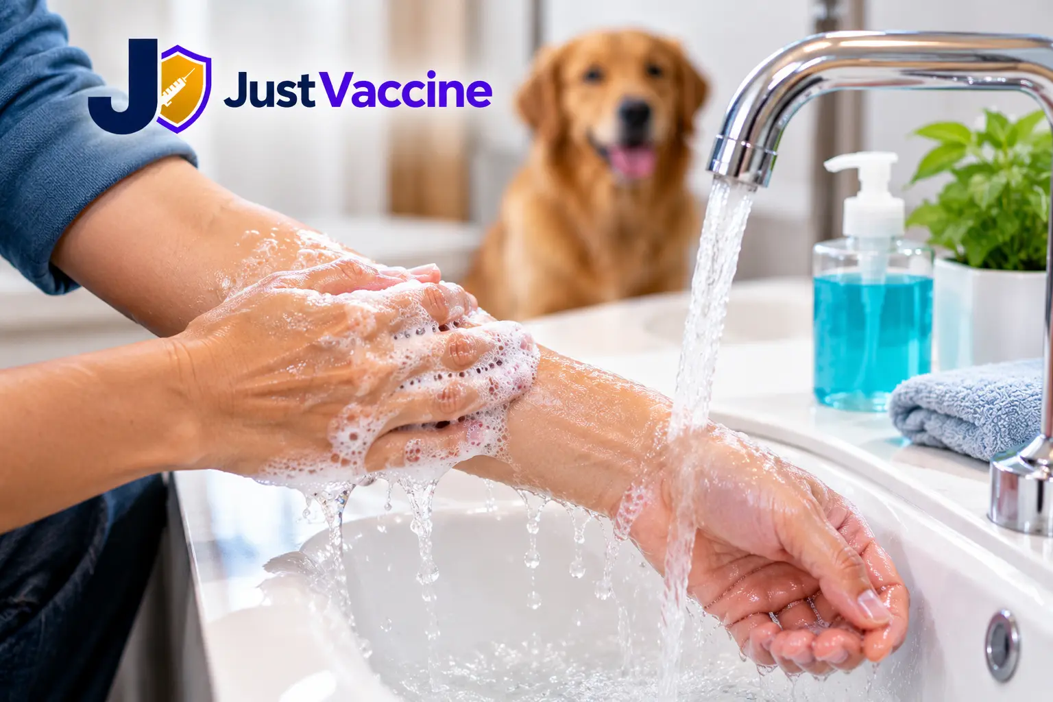 Dog bite first aid in Hyderabad — washing the wound with soap and running water